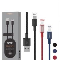 Eloop S9 / S9L / S9M / S9C สายชาร์จ ไนลอนถัก USB Data Cable 2.1A L Cable Micro Type C