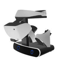 แท่นชาร์จพร้อมชั้นวางแว่นตาแสดงแสงสำหรับ PSVR2 Handle Controller Gamepads Stands Accessories