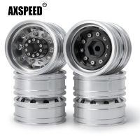 AXSPEED Aluminum Alloy Rear Tractor Trailer Wheel Rims For 114 Tamiya Tractor Truck Climbing Trailer Cargo Truck Car