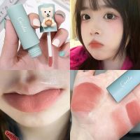 Girl S Velvet Matte Lipstick Blush Waterproof Long Lasting Cute Bear Lipgloss Non-Stick Cup Makeup Lip Tint Mud Makeup