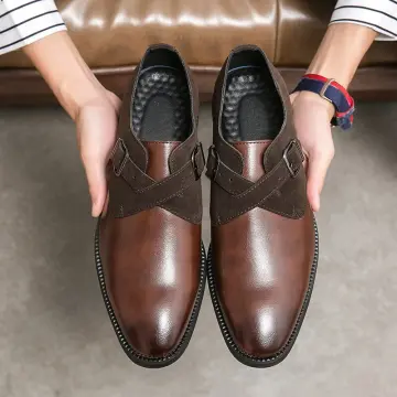 Casual monk clearance strap shoes