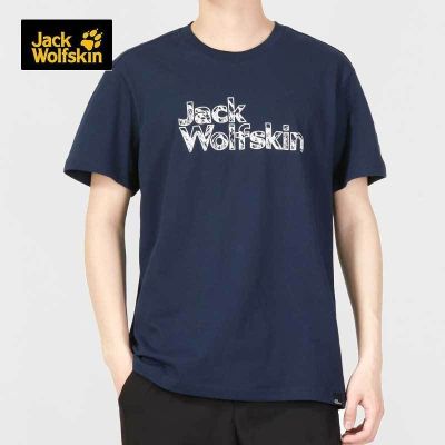 JACK WOLFSKIN Wolf Claw Mens Round Neck Short-Sleeved 2023 Summer New Sportswear Outdoor Casual Loose Sports T-Shirt 5822172