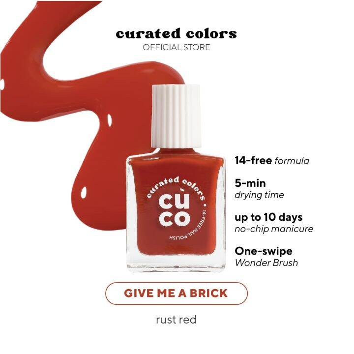 CuCo Nail Polish Give Me A Brick (14free, QuickDry, Vegan, Long