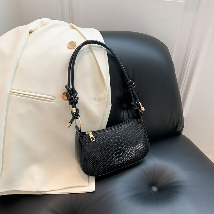กระเป๋าถือมีซิปลายจระเข้สำหรับเป็นของขวัญกระเป๋าสะพายไหล่ลุคสบายแฟชั่นสำหรับผู้หญิง