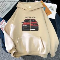 Mens Clothes Initial D Red Suns Anime Drift Loose Sweatshirt Japan Racing Roku Hachi AE86 Unisex Pullover Top Streetwear Size XS-4XL