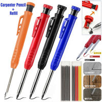 Solid Carpenter ดินสอในตัว Sharpener Architect งานไม้ดินสอ4สี Refill Construction Marking Tool