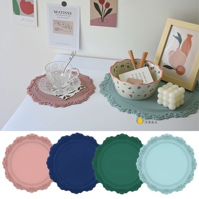 【CC】✇◄  Silicone Coaster  Vase Jewelryt Bottom Table Top Decoration Dishes Placemats Tableware Pot