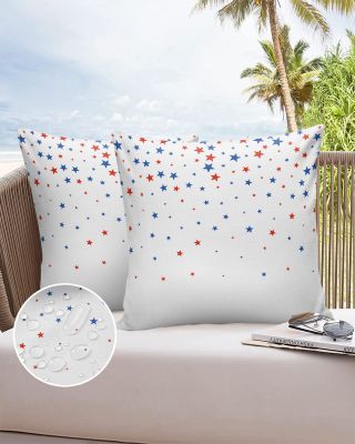 ✷♣ The Stars Scattered In On Independence Day Waterproof Pillow Cover Home Office Decoration Pillow Case Chair Sofa Cushion Cover