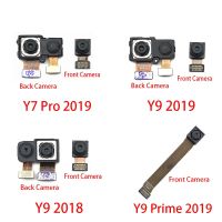 10PCs / Lot สายเคเบิลยืดหยุ่นกล้องด้านหน้าสําหรับ Huawei Y6 Prime Y7 Pro Y9 2018 2019 โมดูลกล้องหลักอะไหล่ด้านหลัง