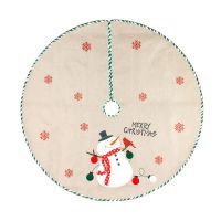 Christmas Tree Skirt - 42 Inches Snowflake Tree Skirt Xmas Tree Carpet for Christmas Decorations Indoor Outdoor