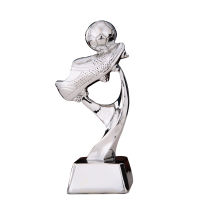 Mini Resin Football Trophy Plating Soccer Match Award Toy Soccer Trophy Resin Crafts Trophy Final Shooting Athlete Ball Award