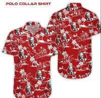 KFC Tropical Flower Aloha polo Shirts and short v5, Summer hawaiian day 3d polo shirt