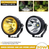 4Inch Round Car Led Work Light For Motorcycle A Race Dirt Bike Pickup Truck Boat Trailer Fog Lights 12-48V