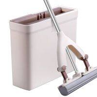 Sponge Mop and Mop Bucket with Replacement Sponge Heads PVA Sponge Mop Super Absorbent Easy Cleaning for Hardwood Floor