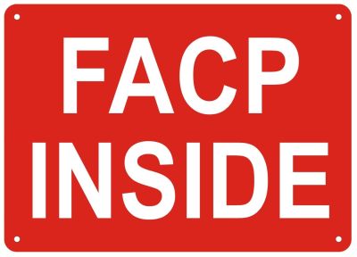 FACP ภายในป้ายสัญญาณเตือนภัยแผงควบคุม REDAluminum X Reflective