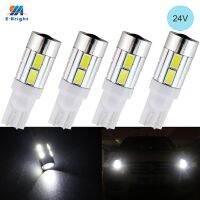 4PCS  24V T10 W5W 2825 158 Light Bulbs Side Marker Trunk Lights 194 168 For Car Trucks Courtesy License Plate Lamp 5630 10 SMD Bulbs  LEDs HIDs