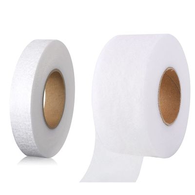 2 Pack Iron on Tape No Sew Tape Roll Web Tape with Tape Measure for Garment Clothes
