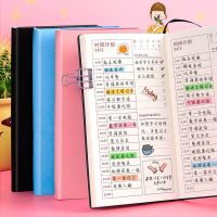 ┇○ PU Leather Planner Notepad Time Management Task List Daily School Notebooks Calendar Study Stationery Office Weekly Planner