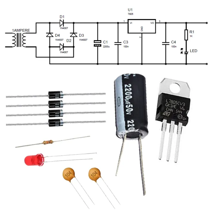 Satu paket komponen power supply IC regulator 78xx | Lazada Indonesia