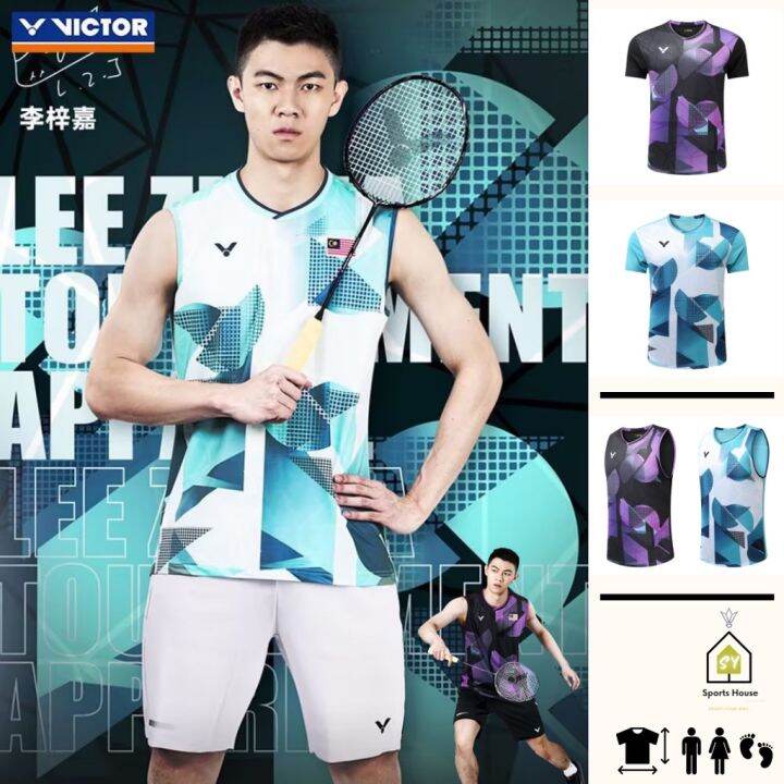 Victor 2023 Design Badminton Jersey Malaysia Short Sleeve Baju Sukan ...