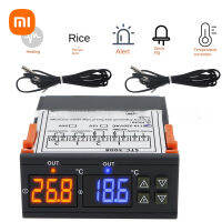 XIAOMI Digital STC-3008 Temperature Controller 2 เอาต์พุตรีเลย์เทอร์โมสแตท เครื่องทำความร้อน พร้อมหัววัด 12V 24V 220V ตู้เย็นบ้าน Cool Heat-harjea4397887