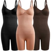 【CW】 Seamless Bodysuit Butt Lifter Shapewear Waist Trainer Strappy-Back Chest Enhancing Corrective Corset