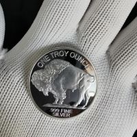 Non-Magnetic USA Commemorative Coins 999 Fine Silver 2015 Liberty Indian/Buffalo Challenge Collectible Souvenir Gifts