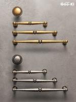 Traditional Vintage Antique Yellow Bronze Cabinet Handles Kitchen Cupboard Pulls Drawer Knobs Kitchen door handles and knobs Door Hardware Locks