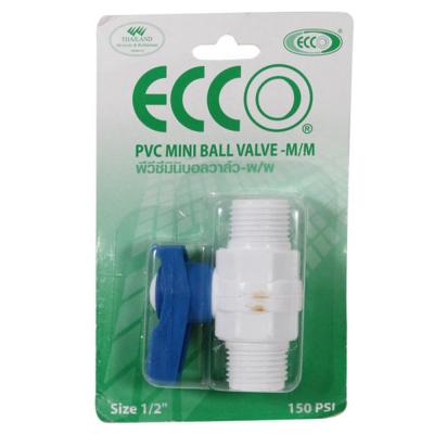 มินิบอลวาล์ว MM ECCO 1/2 นิ้ว ECCO 1/2" PVC MM MINI BALL VALVE
