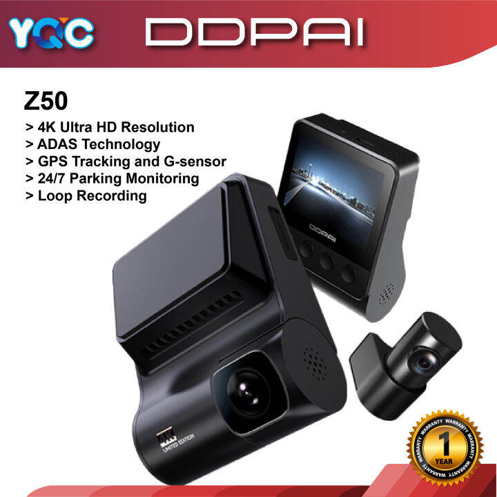 DDPai Dash Cam Z50 4K 2160P Dash GPS Rear Cam 24h Parking Monitor [1