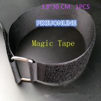 1pc 3.8*30cm YT1113B Hasp Magic Hook and Loop Fastener Tape Strap Black Cable Tie Free Shipping Dropshipping Cable Management