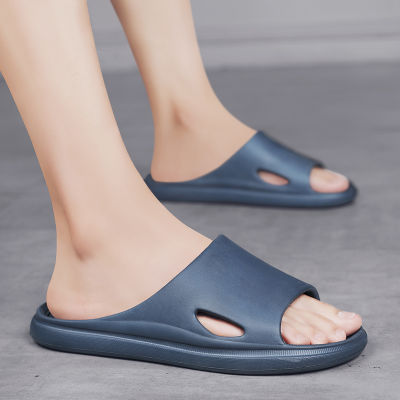 ZYATS รองเท้าแตะกันลื่นสำหรับใส่ในบ้านชายหาดรองเท้าแตะลำลองในช่วงฤดูร้อนสำหรับผู้ชายและผู้หญิงใหม่