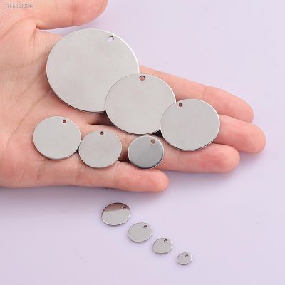 ■✚♙ Wholesale 6mm-35mm Stainless Steel Round Dog Tag Pendants Stamping Blanks Pendants For Necklaces DIY Jewelry Making