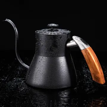 1L/1.2L Drip Kettle Thermometer Pour Over Coffee Tea Pot Swan Long Neck  Stainless Steel Thin Mouth Gooseneck Cloud Drip Kettle