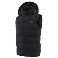 11 Area Heated Vest Men Women Winter Warm USB Hooded Heating Vest 3 Heat Electric Heating Jacket Winter Outdoor Thermal Coat