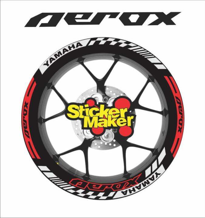 Sticker Cutting List Velg Yamaha Aerox Stiker Felk Lazada Indonesia