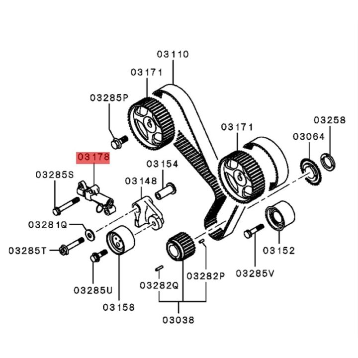 md362861-timing-belt-tensioner-adjuster-hydraulic-assembly-for-mitsubishi-pajero-montero-3000gt-3-0l-3-8-1995-2006