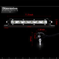 1ชิ้นปิดถนน7นิ้วนำแสงทำงานบาร์จุดไฟหลอดไฟ18วัตต์4x4ขับรถไฟตัดหมอกสำหรับรถจี๊ปแรงเลอร์ยานพาหนะรถ A เรือรถบรรทุก SUV