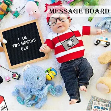 25CM Felt Letter Board Wood Frame Message Board Changeable