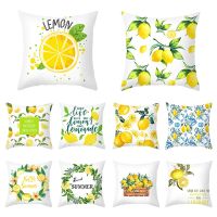 hot！【DT】✷☃  Fruits Cushion Cover 45X45 Lemons Pillowcase Sofa