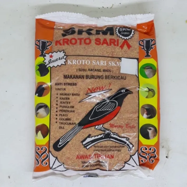 KROTO SARI SKM HALUS PAKAN BURUNG BERKICAU ANTI STRESS MAKANAN BURUNG KACER PENTET PLECI MURAI | Lazada Indonesia