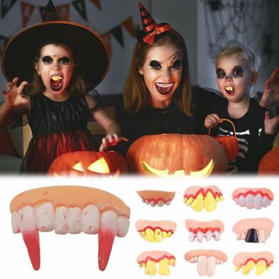 【CC】 Prank Teeth False Dentures Adults Supplies Kids Tricky Y4D6