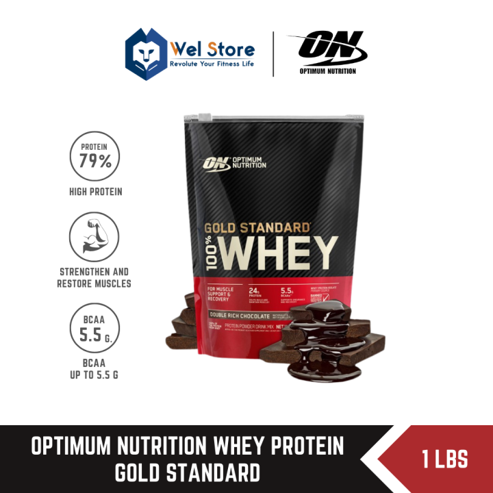 welstore-optimum-nutrition-gold-standard-whey-protein-1-lbs-เวย์โปรตีน-เพิ่มกล้ามเนื้อ-ฟื้นฟูกล้ามเนื้อ-รสช๊อกโกเเลต