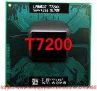 ZZOOI Original lntel Core 2 Duo T7200 CPU Socket 479 (4M Cache/2.0GHz/667 MHz/Dual-Core) Laptop processor free shipping