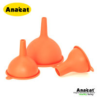 ANAEAT Multifunctional Silicone Funnel Wide Mouth Funnel Oil Liquid Wine Canned Cooking Kitchen Tool