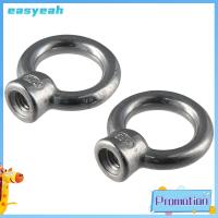 EASYEAH 4pcs 304สแตนเลสสตีล น๊อตสำหรับยกตา รูปทรงวงแหวน ทนทานสำหรับงานหนัก สลักเกลียวตา ทนทานต่อการใช้งาน 1/4ค่ะ แหวนน๊อต เกรดทางทะเล