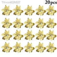 ▽∋▫ 20pc Fashion Artificial Flowers Poinsettia Fake Wedding Decoration