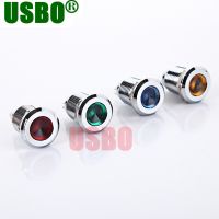 Waterproof IP67 12mm power LED Metal Indicator Light For Equipment Signal Lamp 6V 12V 24V 220V Red Blue Yellow Green White