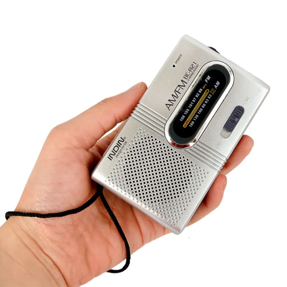 Dual Band Mini Radio 3.5mm Jack Portable Mini Radio Music Player Radio for  Elder