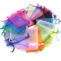 50PCS 7x9cm Mini Organza Gift Bags Drawable Jewelry Packaging Bags Christmas/Wedding/Birthday Party Decor Supplies Kids Gifts